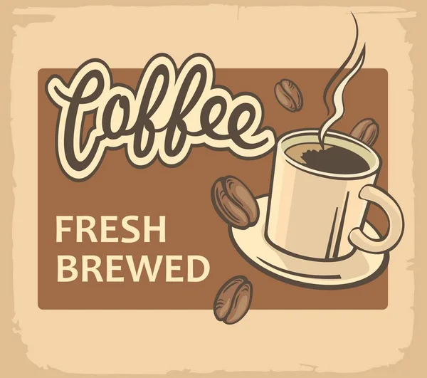 Kahve fincanı. Eski kağıt doku arka plan üzerinde Vintage vektör çizim.