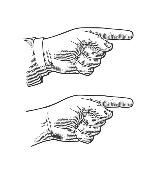 Apontar o dedo. Sinal de mão para web, cartaz, info gráfico —  Vetores de Stock