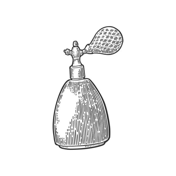 Parfum fles spray. Zwarte vectorillustraties op witte achtergrond. — Stockvector