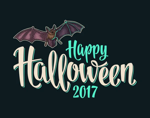 Buon Halloween 2017 calligrafia lettering — Vettoriale Stock