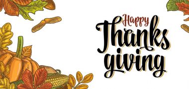 Tebrik kartı ve poster Şükran günü için şablon