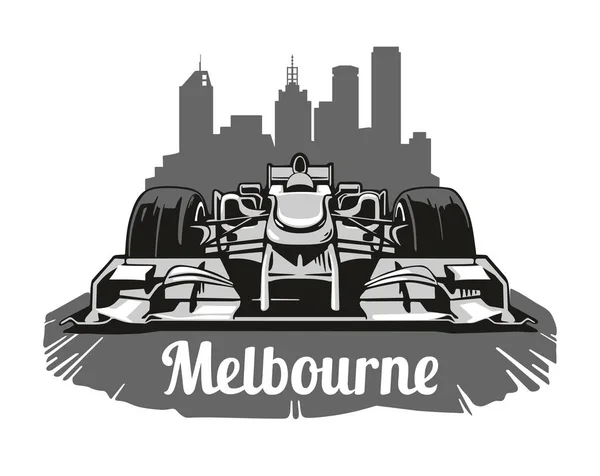 Manifesto vintage Grand Prix Melbourne . — Vettoriale Stock