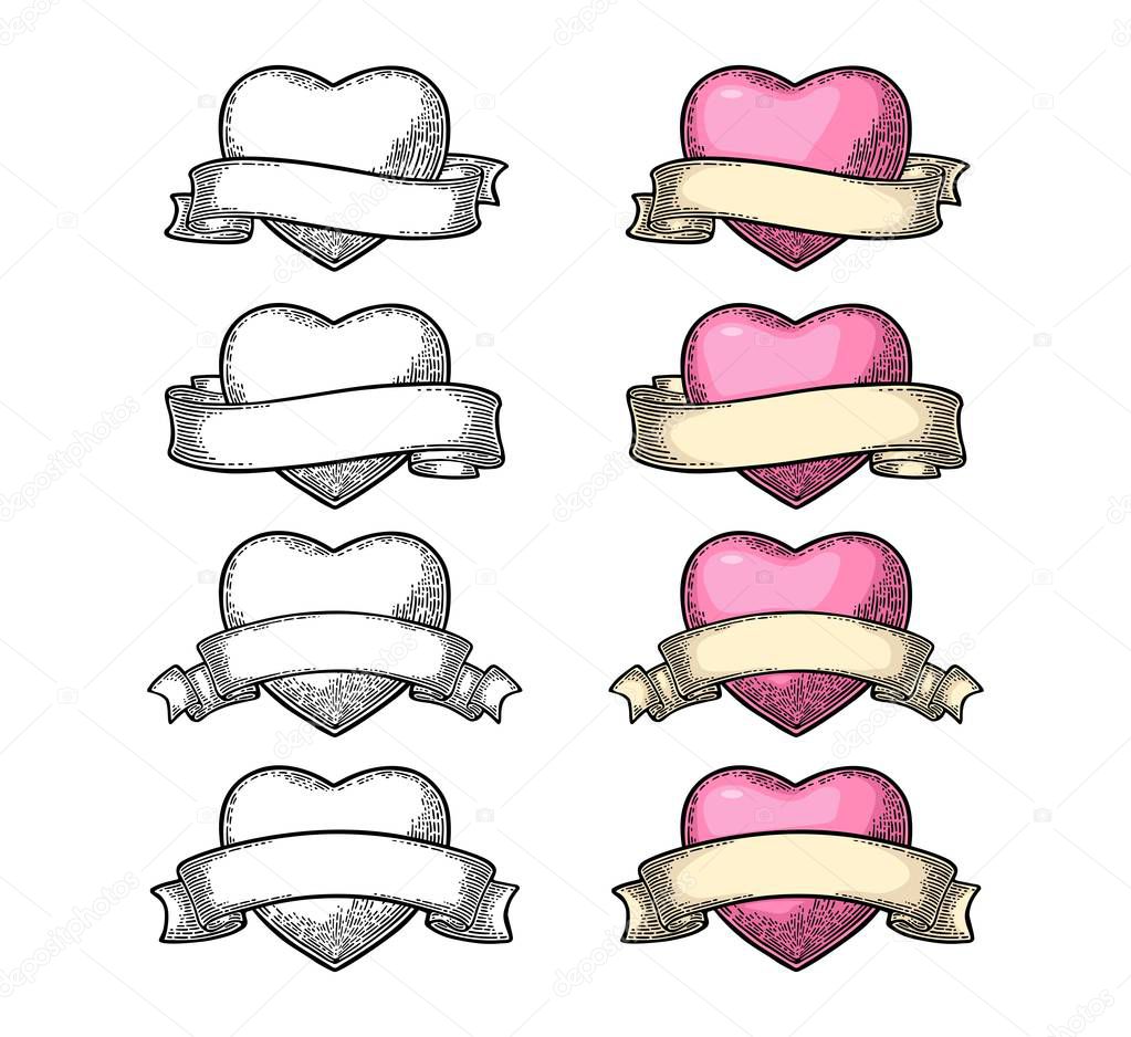 Ribbon isolated on white background. Vector