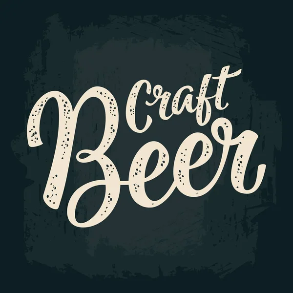 Craft Lettrage bière pour affiche et logotype. Illustration vectorielle vintage — Image vectorielle