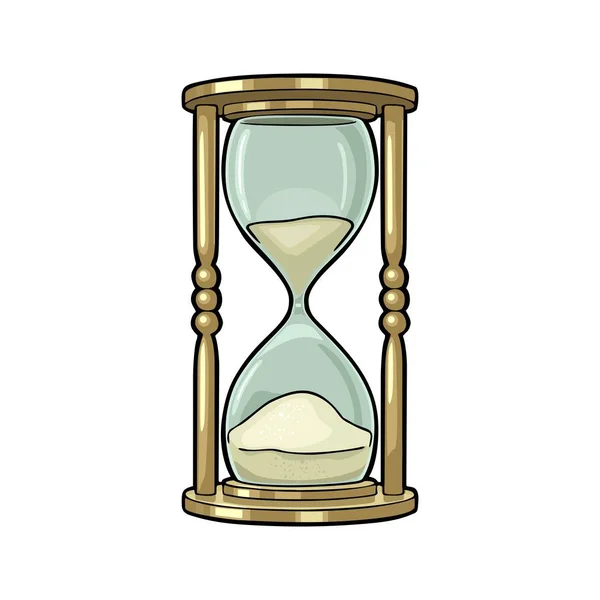 Reloj de arena retro. Grabado vectorial vintage — Archivo Imágenes Vectoriales