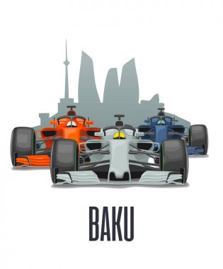 CityLine Bakü ve üç yarış araba Grand Prix yarışmaları.