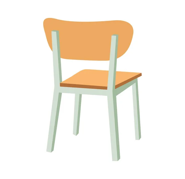 学校の椅子。ベクトル フラット カラー イラスト — ストックベクタ