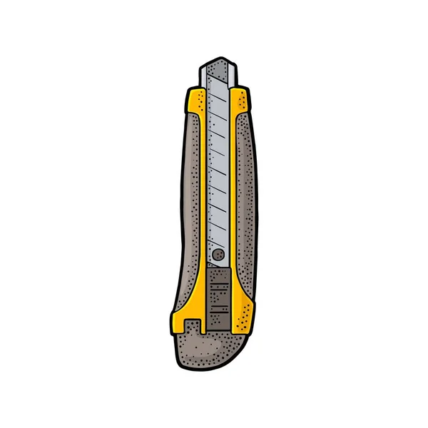 Coltello utility. Illustrazione dell'incisione vettoriale . — Vettoriale Stock