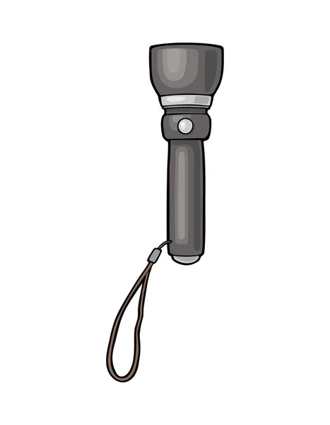 Lanterna elétrica de bolso turístico. Gravura vectorial vintage — Vetor de Stock
