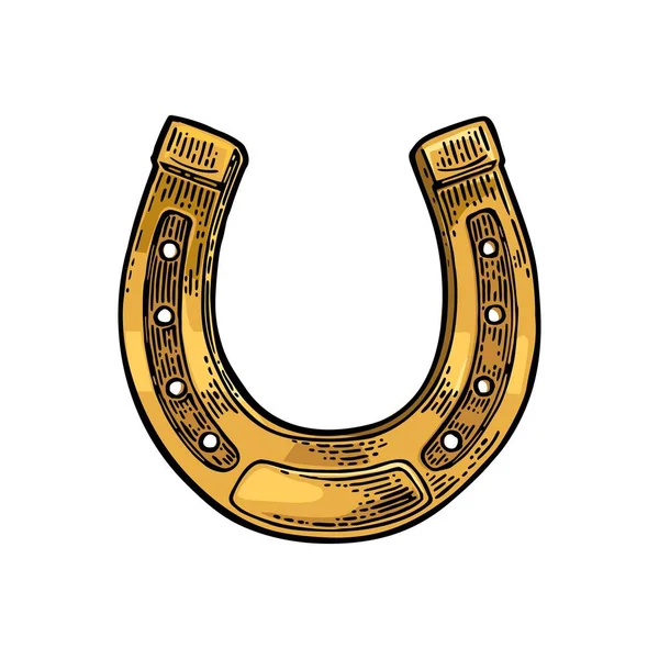 Horseshoe. Vintage vector engraving illustration — Stock Vector
