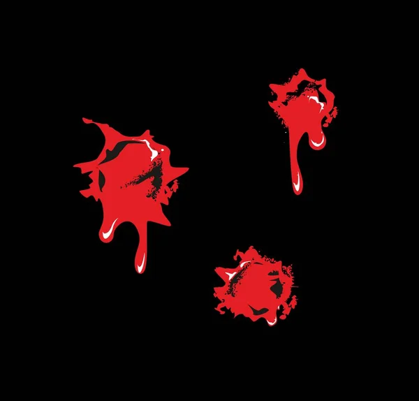 Кульові Дірки Забивками Крові Плоска Векторна Ілюстрація Чорному Тлі — стоковий вектор