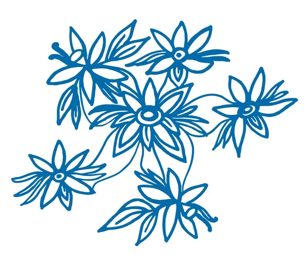 Modèle à partir de gousses de vanille et fleur isolée sur fond blanc — Image vectorielle