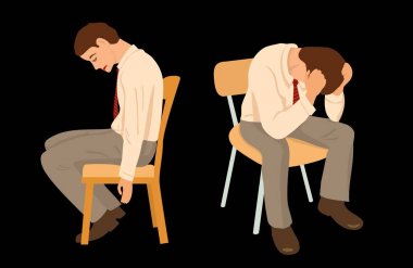 Baş ağrısı ile stres altında overworked işadamıdır