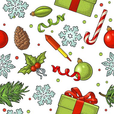 Mutlu Noeller ve mutlu yeni yıl poster için seamless modeli.