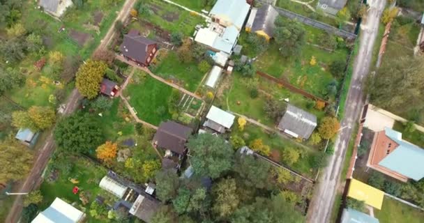 Summer village aerial shot — Stock Video