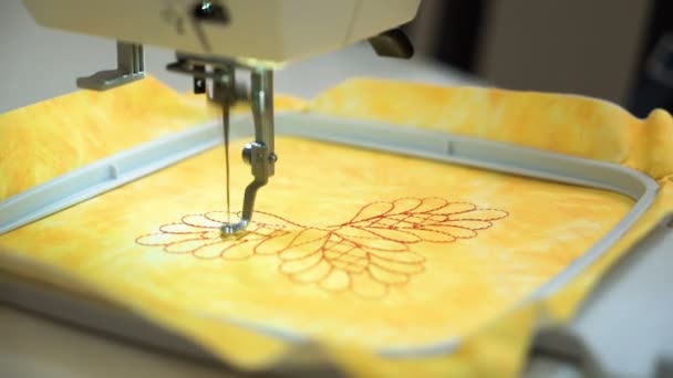コンピューター刺繍工業用ミシン — ストック動画