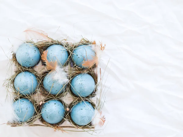 Uova blu di Pasqua — Foto Stock