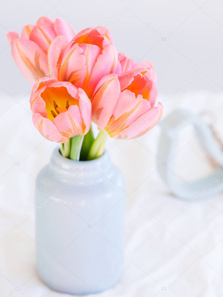 Tulips in a table