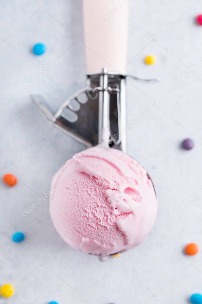 Ice cream on a table