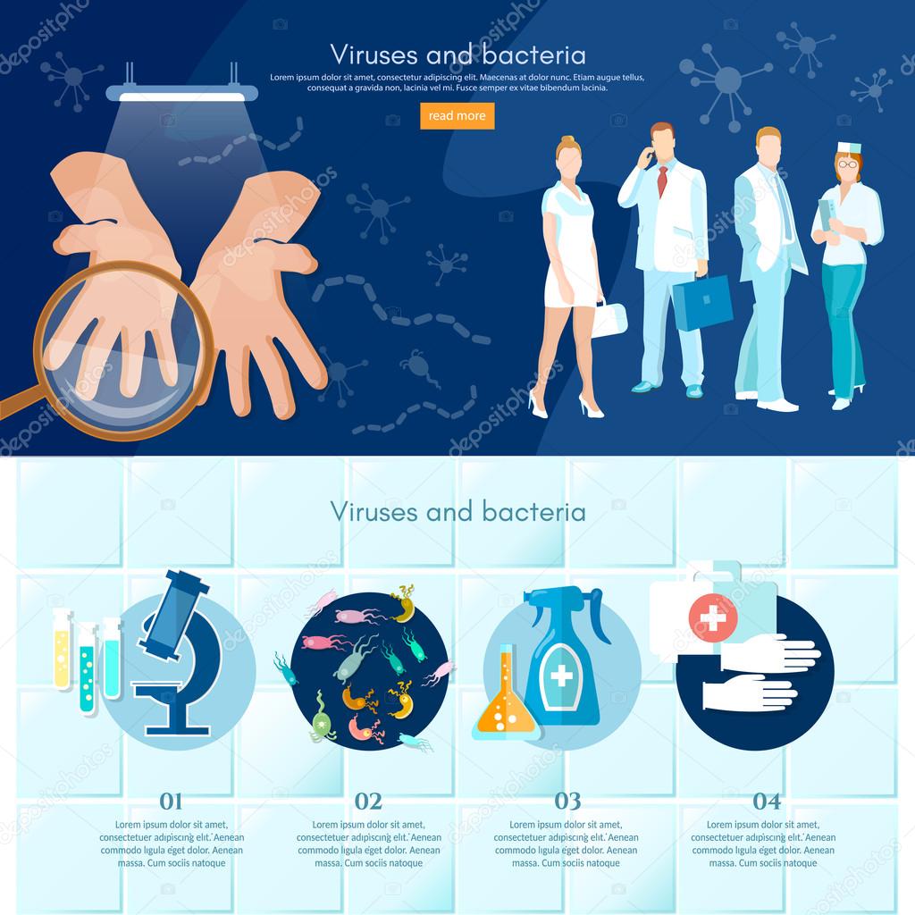Microbiology infographics making research clinical laboratory — Stock