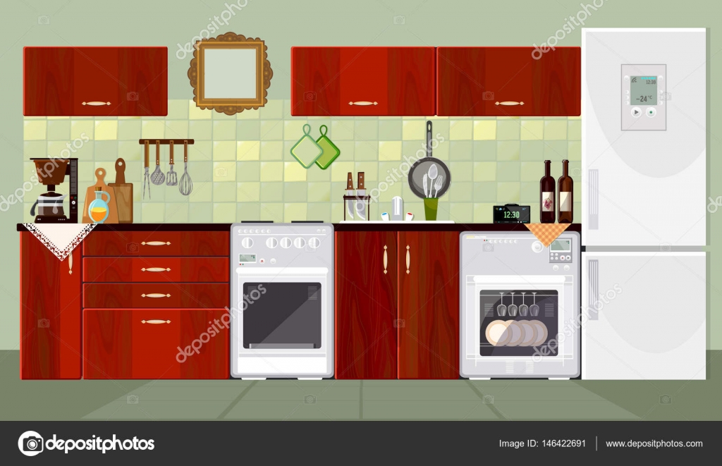 interno di cucina con mobili — Vettoriali Stock © Matriyoshka #146422691 interno di cucina con mobili — Vettoriali Stock © Matriyoshka #146422691