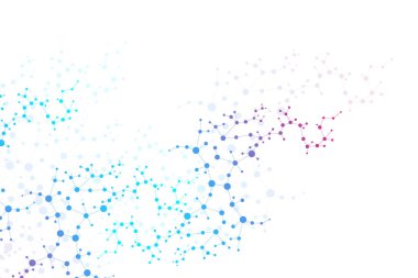 Yapı molekülü ve iletişim. DNA, atom, nöronlar. Tasarımınız için bilimsel bir kavram. Noktalarla birleştirilmiş çizgiler. Tıp, teknoloji, kimya, bilim geçmişi. Vektör illüstrasyonu.