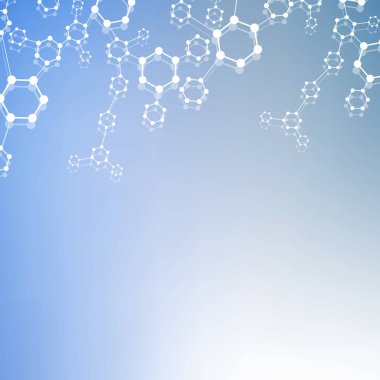 Bağlantılı çizgi ve noktalar ile geometrik arka plan. Yapısı molekül ve iletişim. Bilimsel kavram tasarımınız için. Tıp, teknoloji, bilim arka plan. Vektör çizim.