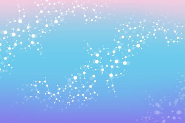 Yapı molekülü ve iletişim. DNA, atom, nöronlar. Tasarımınız için bilimsel bir kavram. Noktalarla birleştirilmiş çizgiler. Tıp, teknoloji, kimya, bilim geçmişi. Vektör illüstrasyonu.