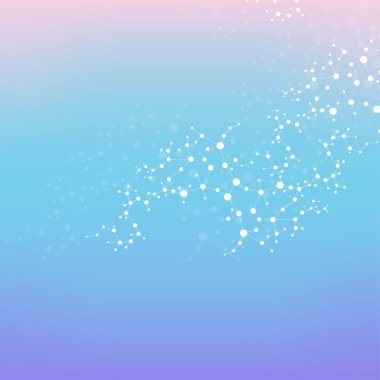 Yapı molekülü ve iletişim. DNA, atom, nöronlar. Tasarımınız için bilimsel bir kavram. Noktalarla birleştirilmiş çizgiler. Tıp, teknoloji, kimya, bilim geçmişi. Vektör illüstrasyonu.