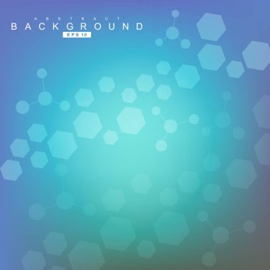 Bağlantılı çizgi ve noktalar ile geometrik arka plan. Yapısı molekül ve iletişim. Bilimsel kavram tasarımınız için. Tıp, teknoloji, bilim arka plan. Vektör çizim.