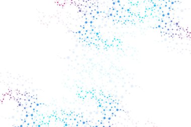 Yapı molekülü ve iletişim. DNA, atom, nöronlar. Tasarımınız için bilimsel bir kavram. Noktalarla birleştirilmiş çizgiler. Tıp, teknoloji, kimya, bilim geçmişi. Vektör illüstrasyonu.