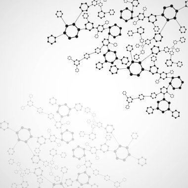 Bağlantılı çizgi ve noktalar ile geometrik arka plan. Yapısı molekül ve iletişim. Bilimsel kavram tasarımınız için. Tıp, teknoloji, bilim arka plan. Vektör çizim.