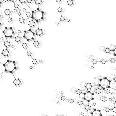 Bağlantılı çizgi ve noktalar ile geometrik arka plan. Yapısı molekül ve iletişim. Bilimsel kavram tasarımınız için. Tıp, teknoloji, bilim arka plan. Vektör çizim.