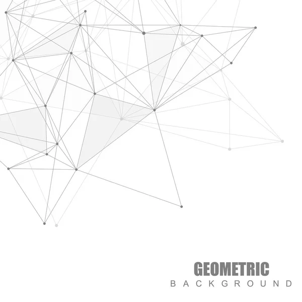 Geometrischer abstrakter Hintergrund mit verbundenen Linien und Punkten. Struktur Molekül und Kommunikation. wissenschaftliches Konzept für Ihr Design. medizinischer, technologischer und wissenschaftlicher Hintergrund. Vektorillustration. — Stockvektor