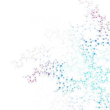 Yapı molekülü ve iletişim. DNA, atom, nöronlar. Tasarımınız için bilimsel bir kavram. Noktalarla birleştirilmiş çizgiler. Tıp, teknoloji, kimya, bilim geçmişi. Vektör illüstrasyonu.