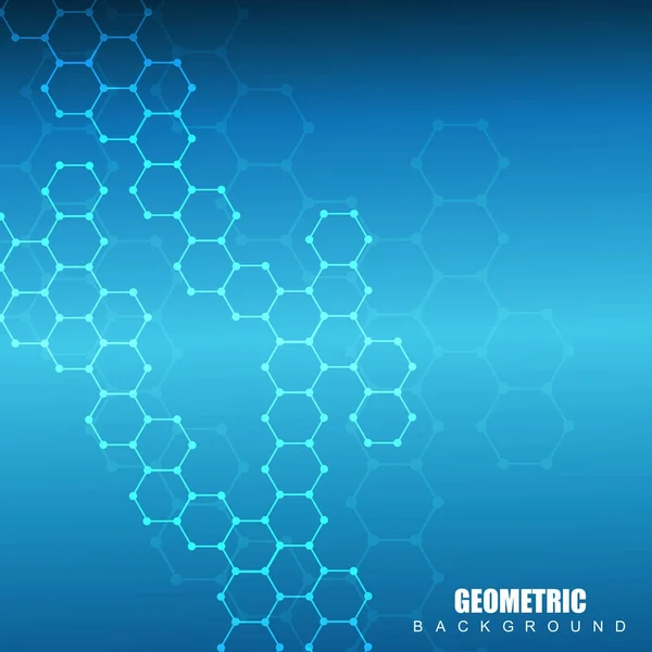 Yapı molekülü ve iletişim. DNA, atom, nöronlar. Tasarımınız için bilimsel bir kavram. Noktalarla birleştirilmiş çizgiler. Tıp, teknoloji, kimya, bilim geçmişi. Vektör illüstrasyonu. — Stok Vektör