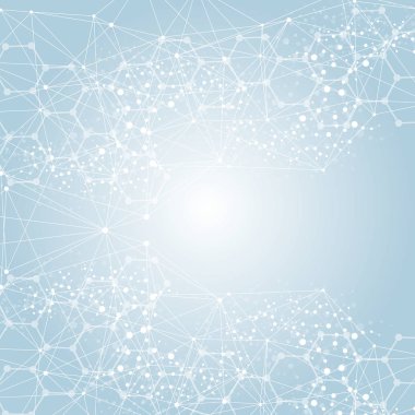 Altıgen soyut arkaplan. Büyük Veri Görselleştirme. Genel ağ bağlantısı. Tıp, teknoloji, bilim geçmişi. Vektör illüstrasyonu.