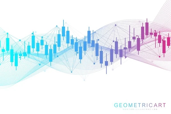 Borsa veya ön ödeme grafiği. Finansal piyasa vektör illüstrasyon çizelgesi Soyut finans arka planı.