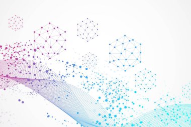 Altıgen soyut arkaplan. Büyük Veri Görselleştirme. Genel ağ bağlantısı