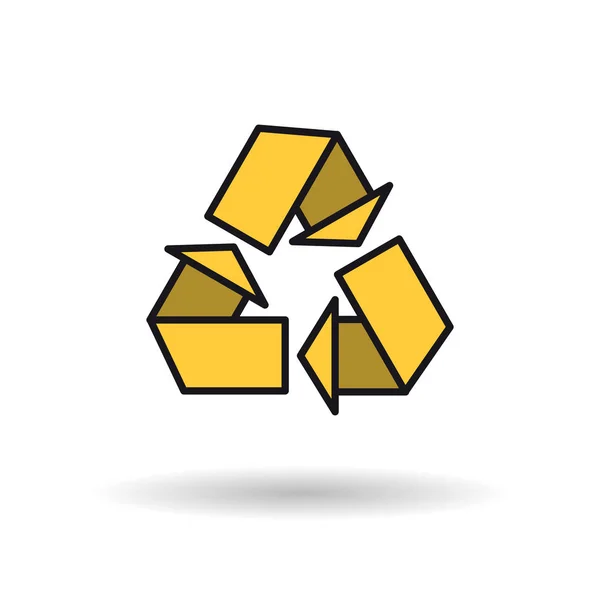 Linia ikona - recykling symbol — Wektor stockowy