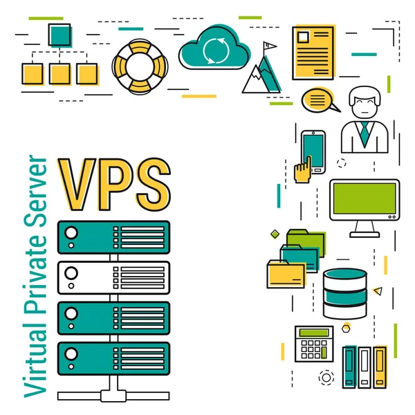 Internet FTP-Server und Online-Speicher — Stockvektor