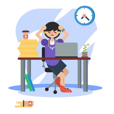 İş yerinde vurguladı durumda iş kadın