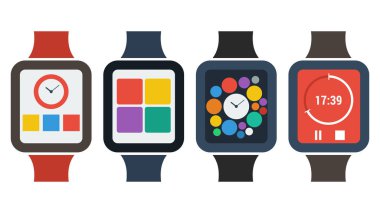 Set düz akıllı saatler