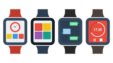 Set düz akıllı saatler