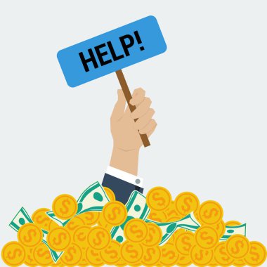 El ile yardım işareti para kazık