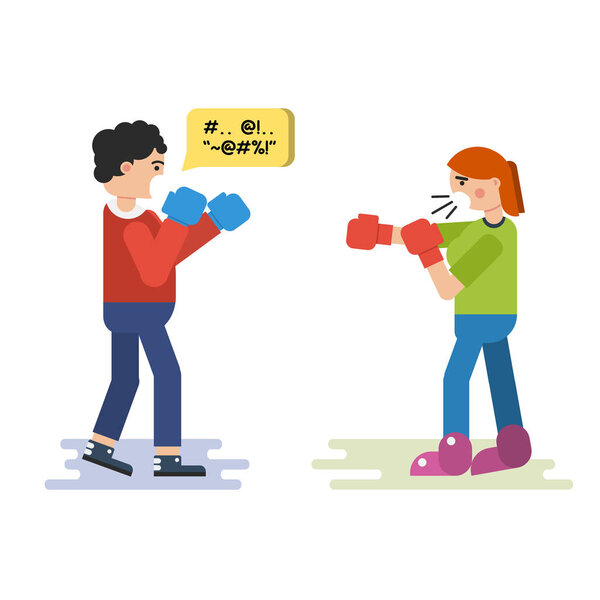 Муж и жена ссорятся
