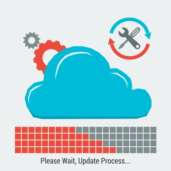Please wait Update process — Stock Vector