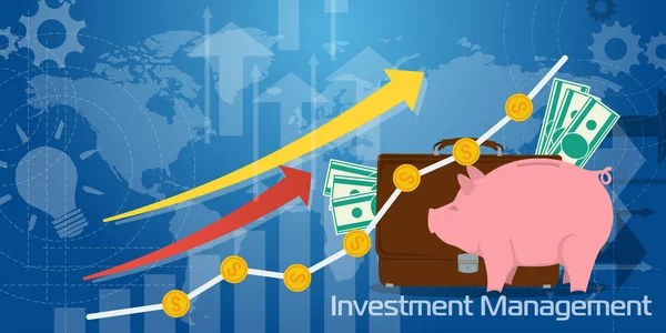 Long Background Investment Management — Stock Vector