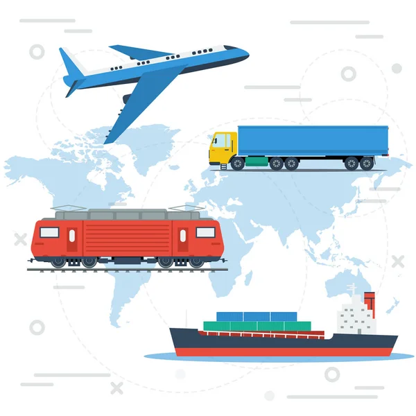 Koncepcja transport wektor — Wektor stockowy