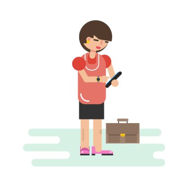 Cep telefonu kullanan kadın